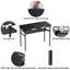 Table de camping pliante avec filet de rangement, table de camping pliante en aluminium de 3 pieds avec 3 tables de pique-nique réglables de 27,1 pouces (noir)