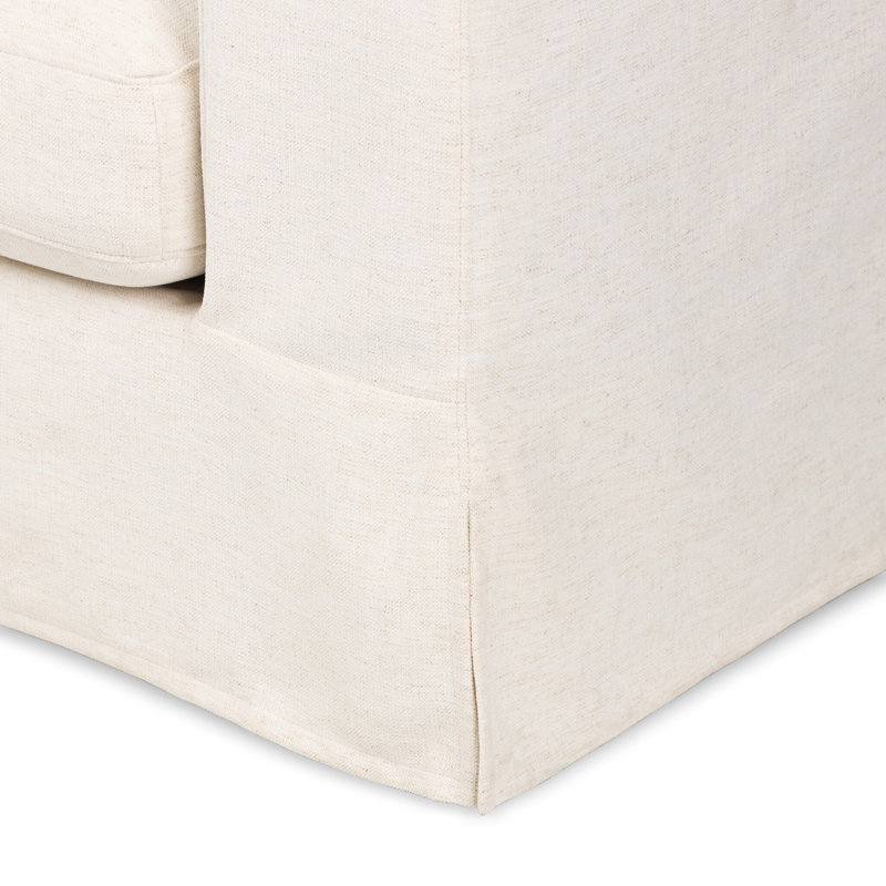 Canapé à housse 94 po Tovana, Crypton Nomad Snow 92% polyester / 8% lin / lin