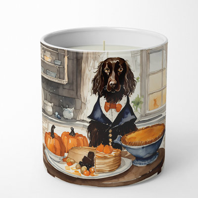 Caroline's Treasures Pumpkin Pie Scented Tumbler Candle With Ceramic Holder In Multi Color;multi Color