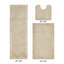 Ensemble de tapis pour salle de bain réversible 100% coton 2370 g / m² Merkel - ultra doux, très absorbant, lavable à la machine, certifié OEKO-TEX, idéal pour la douche, la baignoire, le meuble-lavabo et la toilette, sable-1613030071-1613030065