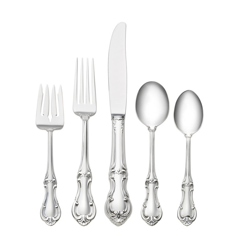 International Silver Sterling Silver Joan of Arc 5 Piece Flatware Set, Service for 1