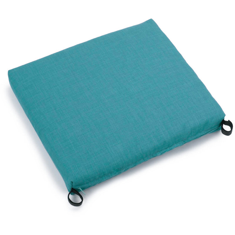 Outdoor 3'' Seat Cushion, Aqua Blue