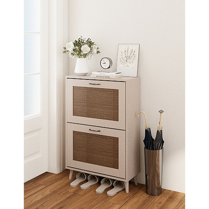 2 organisateurs de rangement pour chaussures pour hall d'entrée - espace maximisé, pouvant contenir 12 paires, accès facile, bois d'ingénierie gris antique, support à tablettes de 35,94 po de hauteur et rangement spacieux, rapide