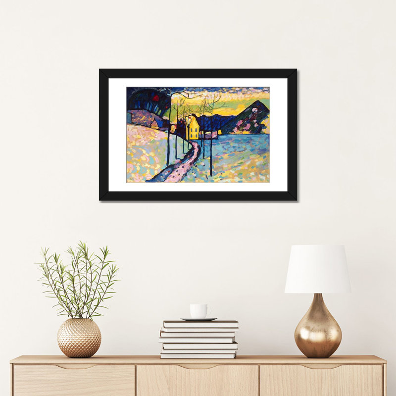 « Winter Landscape » par Wassily Kandinsky, reproduction d'art sur toile, H 16 po x l 24 po x P 1 po, Blanc