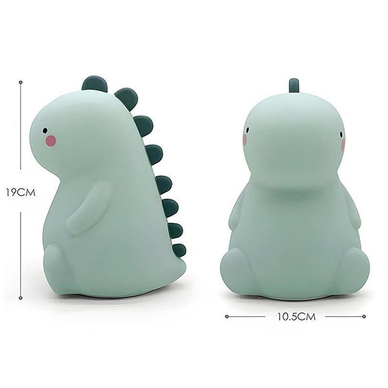 TRIXES Dinosaur Night Light – Colour Changing Children’s Bedroom Accessory with 8 Colour Shades, 4 Settings, Dimmable - USB Chargeable, Safe, Soft Silicone Construction – Friendly, Cosy Lamp.  6-10 Hour Battery Life, Last All-Night