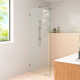 Solaris 36 in. x 78 in. Fully Frameless Radius Single Fixed Shower Panel