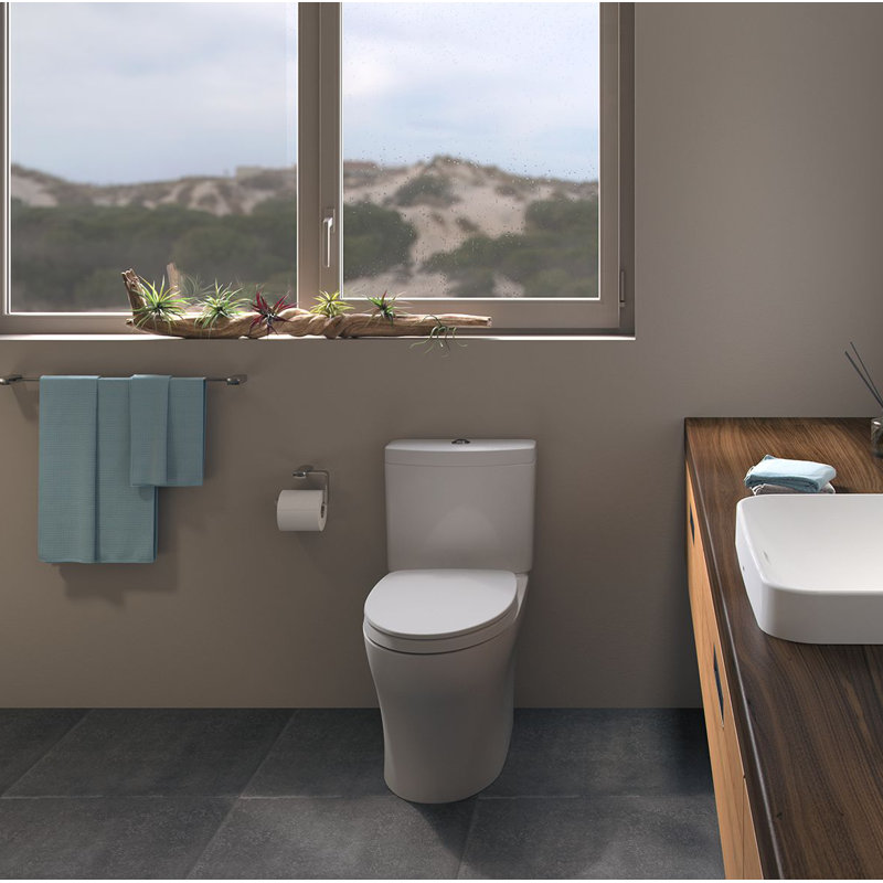 Aquia® IV Dual-Flush Elongated Two-Piece Toilet with High Efficiency Flush (Seat Included), Cotton