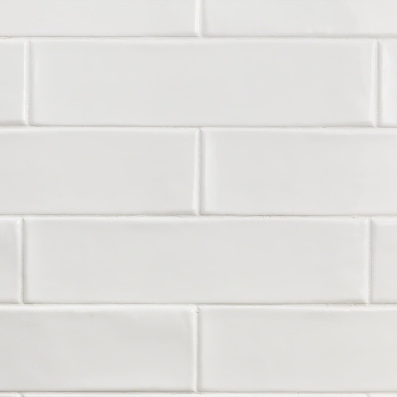 Manchester 3x12 Glossy Ceramic Subway Tile, Bianco White