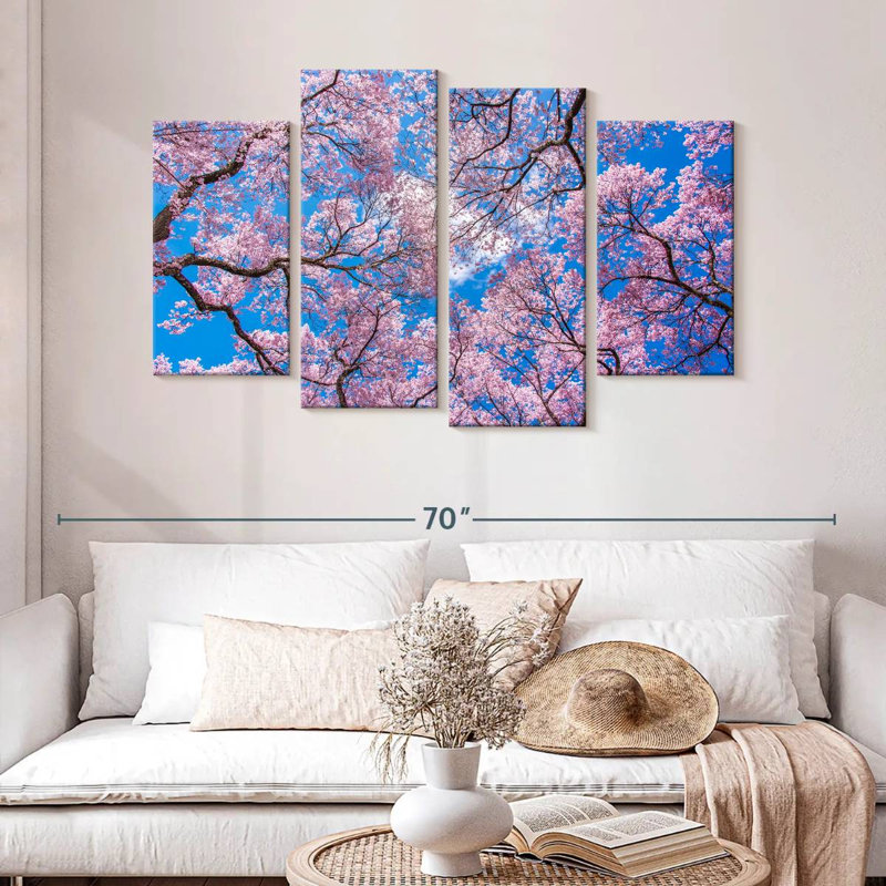 Harnek Sakura Under The Blue Sky, 32"H x 52"W