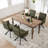 Swivel Upholstered Dining Chair with Metal Legs-1279621862