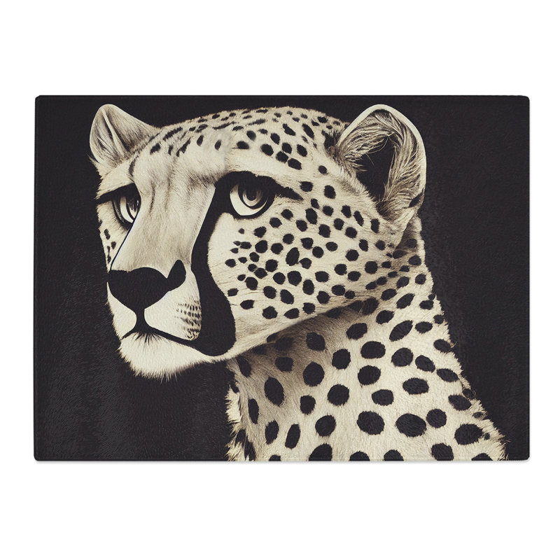 Delicious Cheetah  Glass Chopping Board