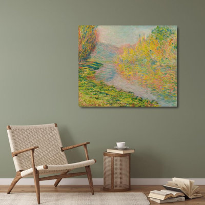 "Autumn at Jeufosse" by  Claude Monet - Gallery Wrap Canvas Wall Art