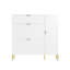 Armoire de rangement en MDF pour chaussures avec tiroirs et tablettes rabattables-145272987