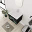 Meuble-lavabo simple mural 24 po avec comptoir en céramique 24 po