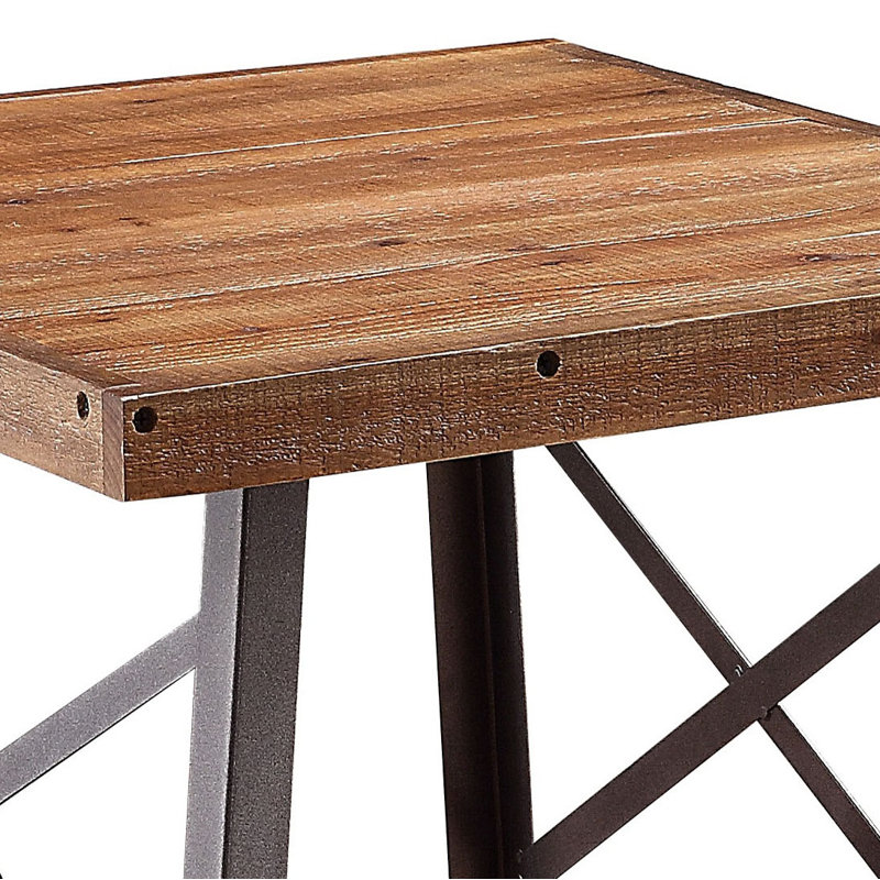 Nicolas Solid Wood Top End Table Set