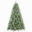 Arbre de Noël 6 pi avec 66 pommes de pin - 988 pointes, branches mixtes en PVC et aiguilles dures, structure à charnières pour une installation facile, support en métal robuste - arbre de Noël réaliste-2011936255-2011936252