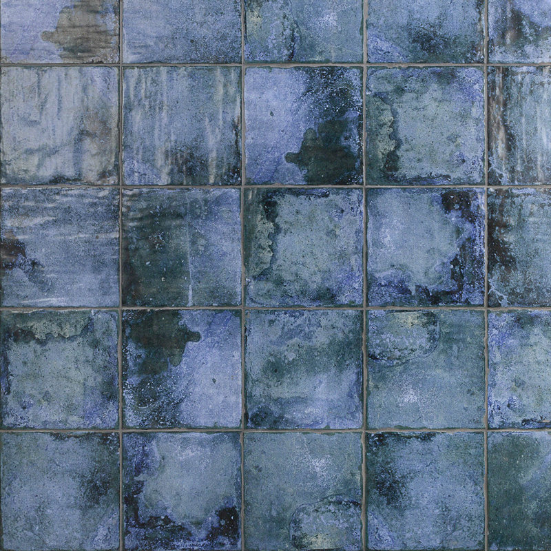 Carreau de céramique 8 po x 8 po Angela Harris Harbor, Bleu
