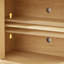 Armoire de rangement en bois, buffet à motif de vagues, meuble télé à rayures verticales pour le vestibule de la cuisine-291723068