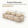 Tissu moelleux moelleux et moelleux de 114 po, canapé modulaire modulaire, conception ergonomique avec coussins décoratifs, raccordement à boucle à compression complète pour étude, cinéma maison