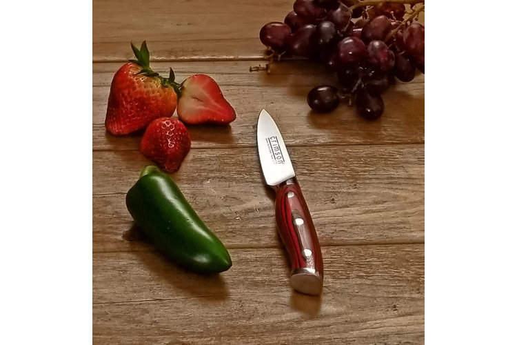 kitchen knife with a jalapeno
