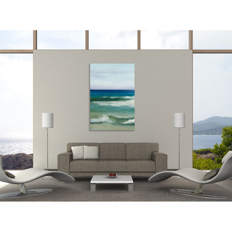 «Azure Ocean II», toile tendue par Julia Purinton, H 30 po x l 20 po x P 1,5 po