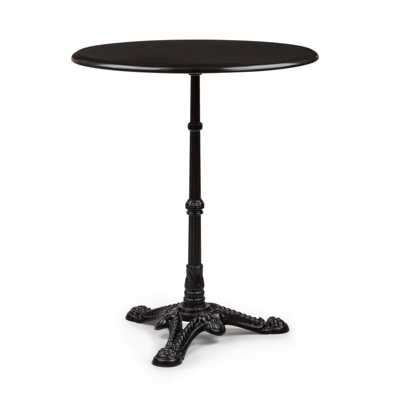 Patras Round Metal Outdoor Bistro Table , 60cm cm W 60cm cm D, Black