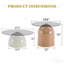 3P Nesting Coffee Table Set - Glass Top, Space Saving - Grey/Brown/Green