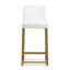 Upholstered Counter Stool with Metal Frame-2082654162-2082654167