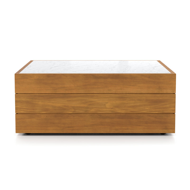 Grant Outdoor Teak Coffee Table, 15.75" H x 14" W x 39" D