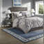 Ensembles de literie en coton de qualité supérieure, rembourrage en polyester hypoallergénique, design gris contemporain pour plus de confort