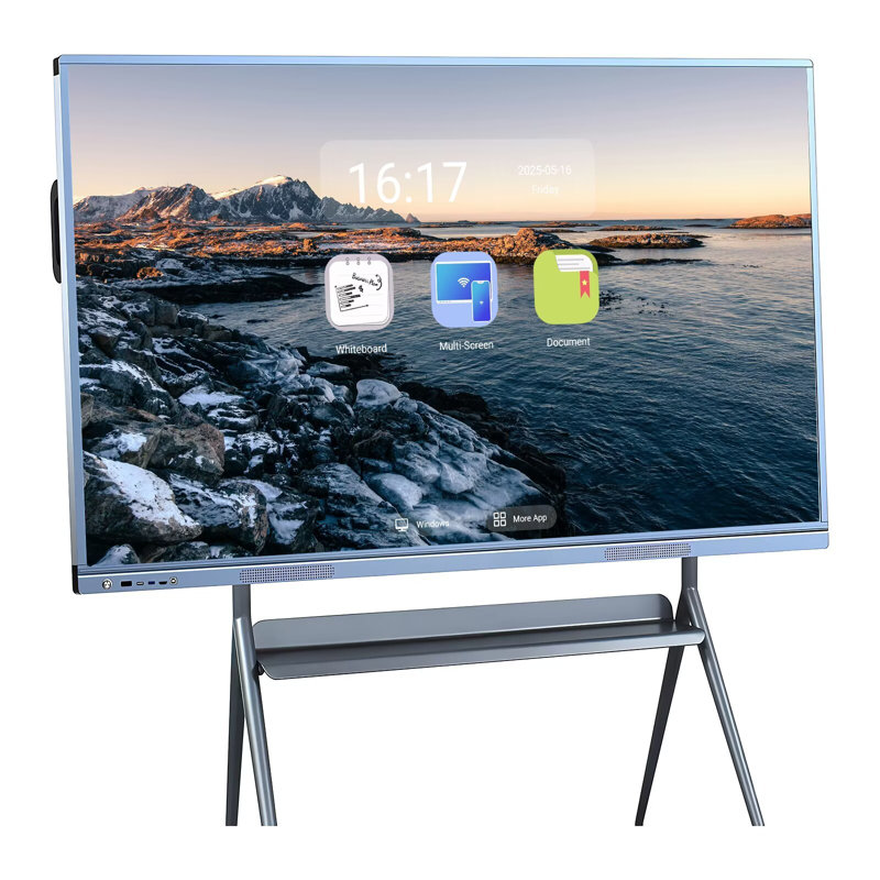 JYXCN 55 pouces 4K UHD Smart Board, calendrier électronique numérique tout-en-un tableau blanc tactile à écran tactile numérique pour l'enseignement et les présentations (inclus le support mural)