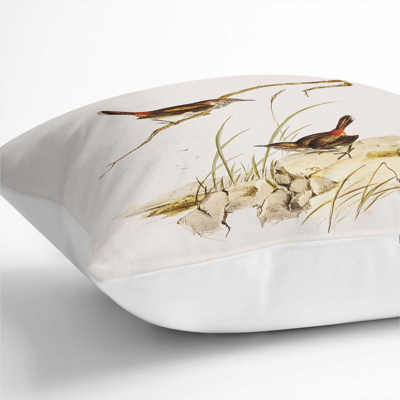 Square Throw Cushion, 40cm H x 40cm W x 15cm D, White