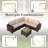 6-Piece Patio Sectional Sofa Set W/ Coffee Table & Plush Cushions - All-Weather Rattan Furniture For Porch, Garden, Backyard (Gray)-417801414