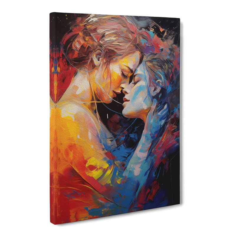Two Women In Love Gestural No.3 - Print, 50cm H x 35cm W x 3cm D