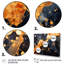 Or et galaxie noire - Tachisme, art mural 5 pièces-572043396