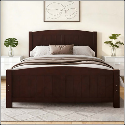 Full Size Platform Bed with Support Slats, No Box Spring Needed, Durable and Stylish for Modern Bedrooms