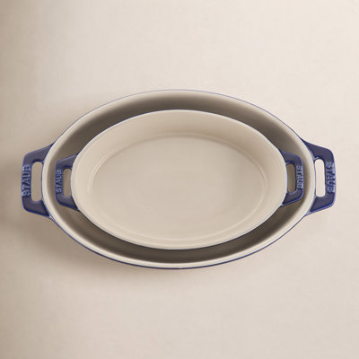 Staub Ceramic 2-Piece Oval Baking Dish Set