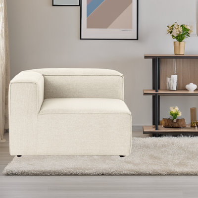 Nadilyn Linen 42.13'' Reception Loveseat
