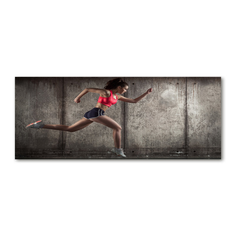 A Running Woman - Wrapped Canvas Print
