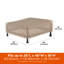 Housse pour table basse de chalet Chalet Modern Leisure, L 48 po x l 25 po x H 18 po, beige