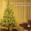 Arbre de Noël artificiel 7 pi, cèdre réaliste clairsemé avec lumières DEL bicolores et 2931 pointes, assemblage facile, arbre de Noël à charnières pour les vacances au bureau à domicile-117672231