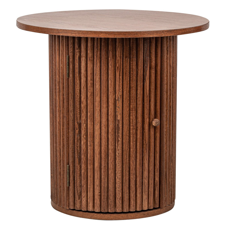 Table d'appoint en bois massif naturel Moxley, Noyer, Noyer