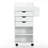 Wooden Utility Rolling Craft Storage Cart With Lockable Casters