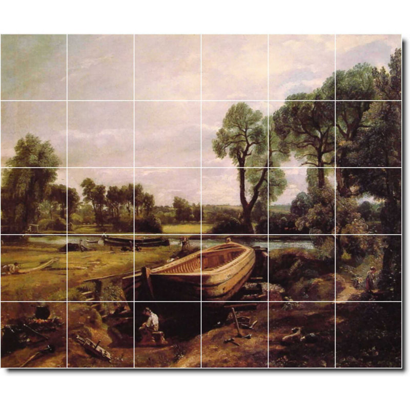 Carreau de céramique décorative 25,5 po x 21,25 po 4,25 po x 4,25 po, Country 01919
