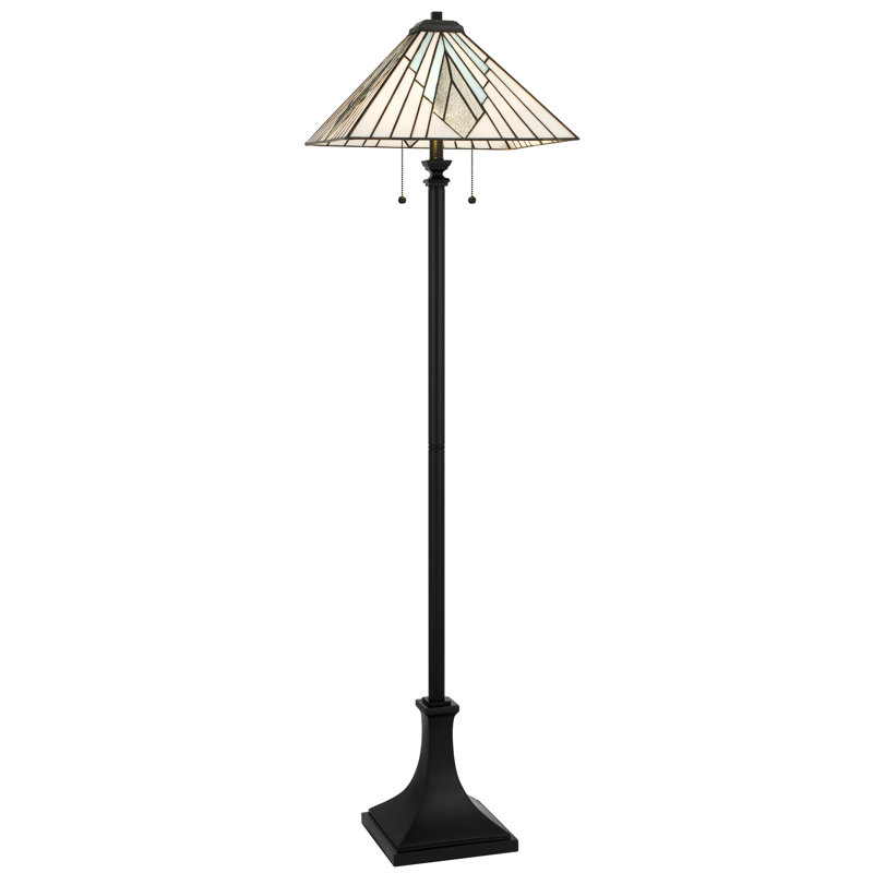 Duvane 2-Light Matte Black Floor Lamp