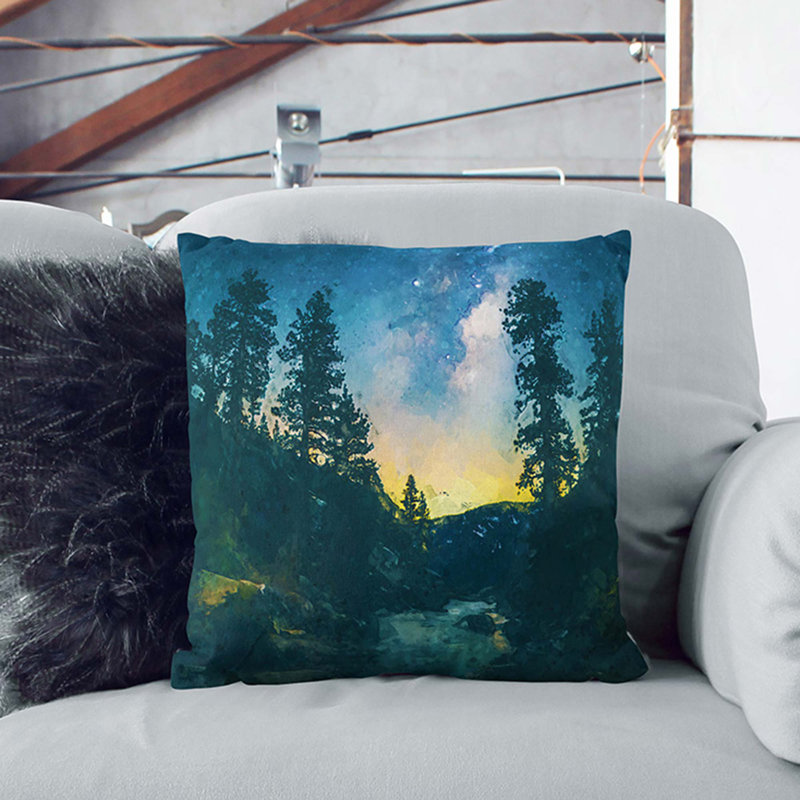 Mountain Stream Cushion with Filling, 55cm H x 55cm W x 20cm D