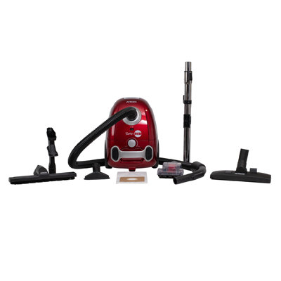 Aspirateur rouge Atrix Rebel avec filtration HEPA