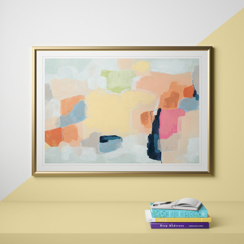 Cartographe - reproduction sur toile, H 22,5 po x l 30,5 po, Impression encadrée, Doré