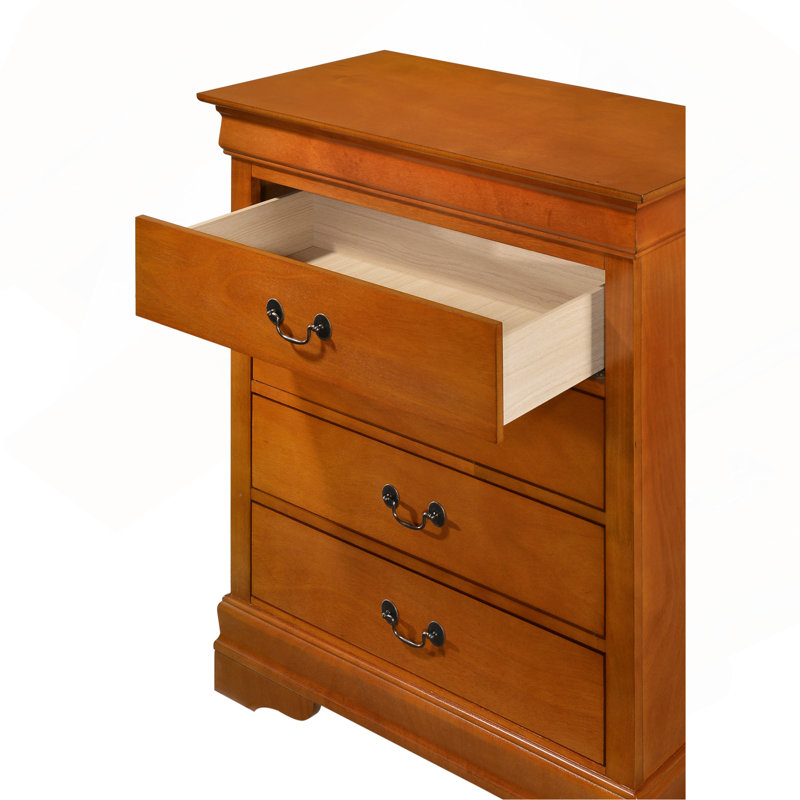 Commode 4 tiroirs, chêne, Naturel