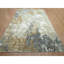 9'x12'1" Brown Densely Woven Abstract Design Pure Wool Hand Knotted Rug 92BD34C201A049B9B9848FCC2B3F4F7A